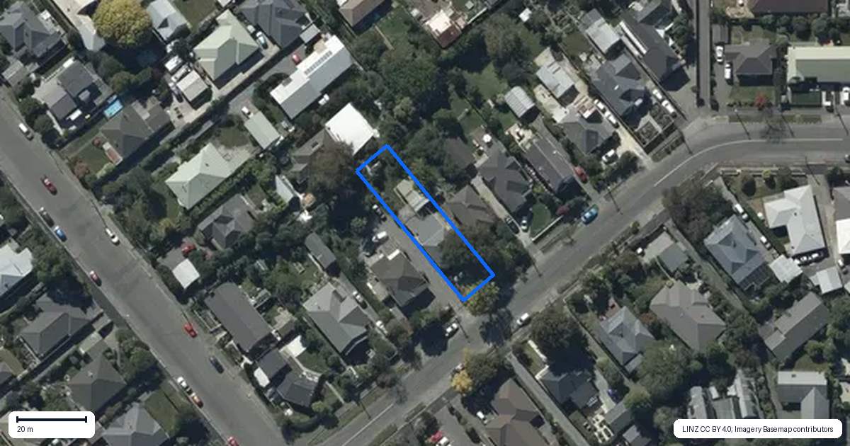 Property context map for 29 Aylmer Street, Somerfield, Christchurch