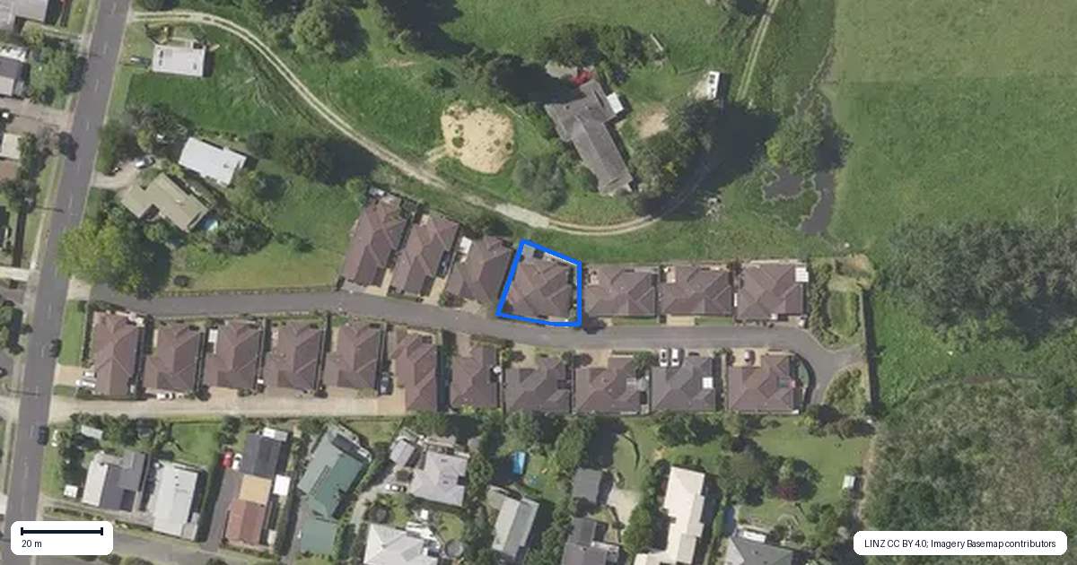Property context map for 7 Barossa Way, Brookfield, Tauranga