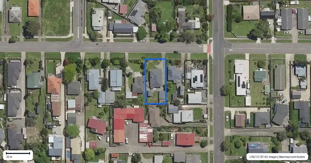Property context map for 29 Salonika Street, Whakatane