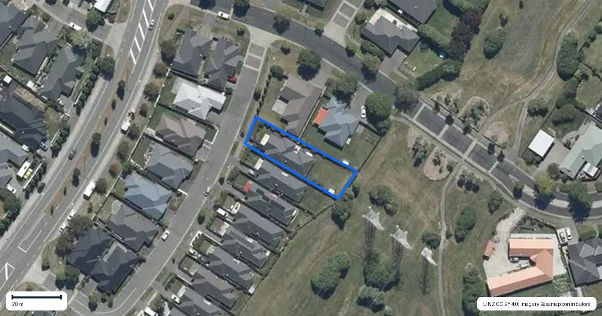 Property context map for 1 Charente Way, Yaldhurst, Christchurch