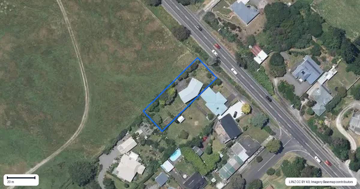 Property context map for 207 Great North Road, Otamatea, Whanganui