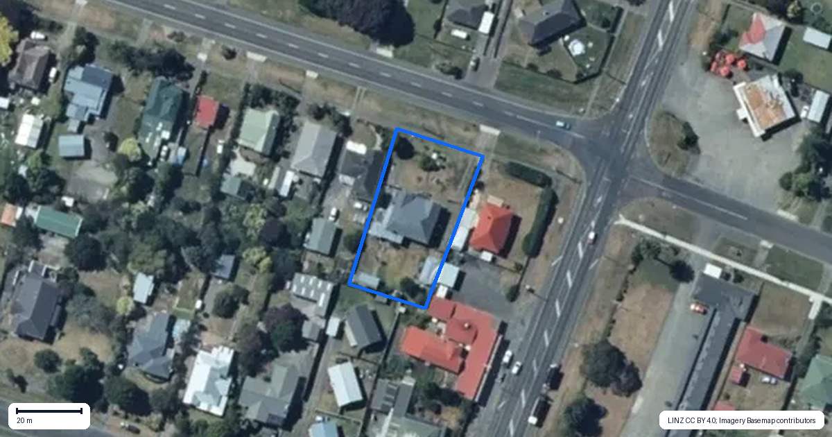 Property context map for 36 Robinson Street, Foxton