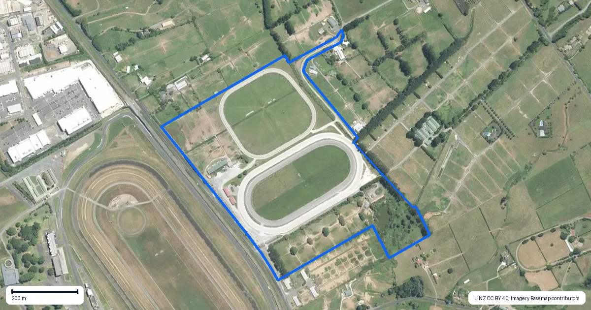 Property context map for 240 Station Road, Pukekohe