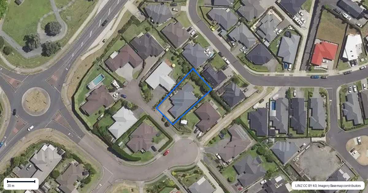 Property context map for 13 Parkland Rise, Omokoroa
