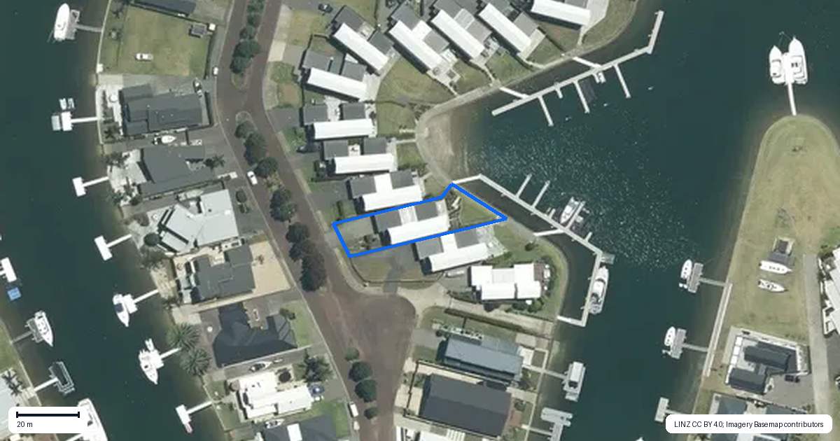 Property context map for 126 Motu Hei, Pauanui