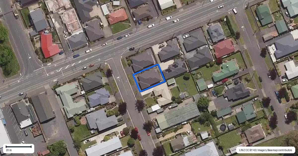 Property context map for 1A Dryden Street, Mosgiel