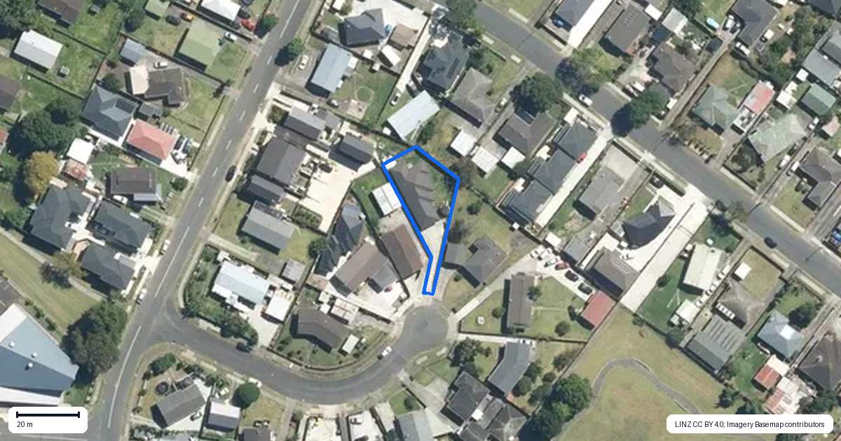 Property context map for 8A Tiari Place, Mangere East, Auckland