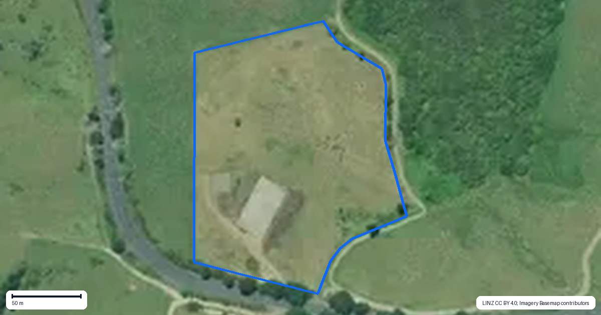 Property context map for 407 Island Block Road, Island Block, Te Kauwhata