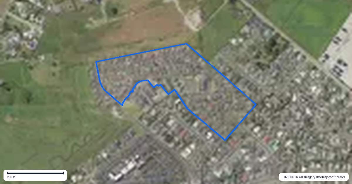 Property context map for 1 Bills Lane, Lytton West, Gisborne