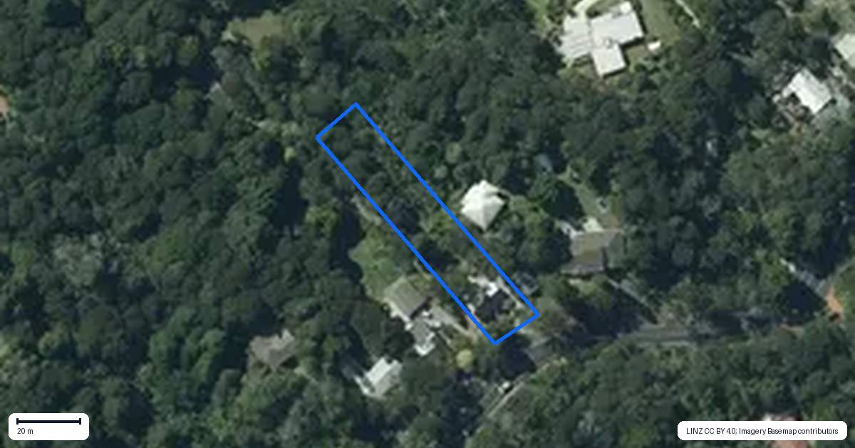 Property context map for 755 West Coast Road, Oratia, Auckland