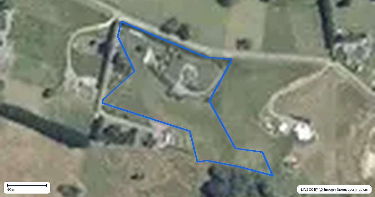 Property context map for 91 Kimber Street, Halcombe