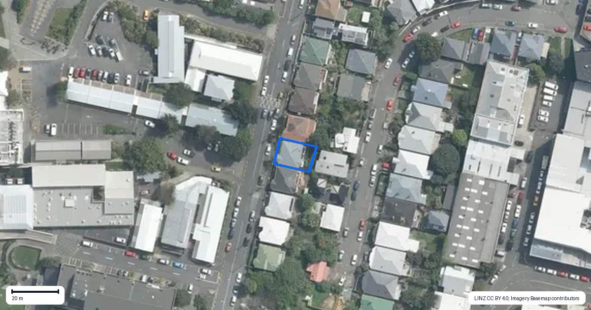 Property context map for 107 Tasman Street, Mount Cook, Wellington