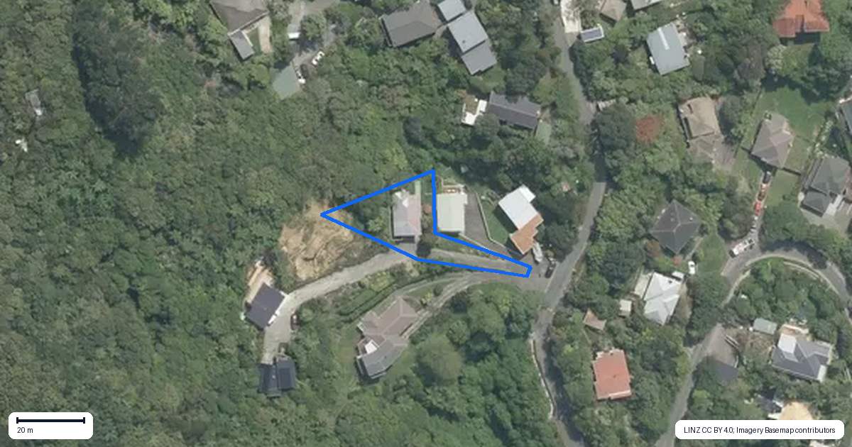Property context map for 69B Chamberlain Road, Karori, Wellington