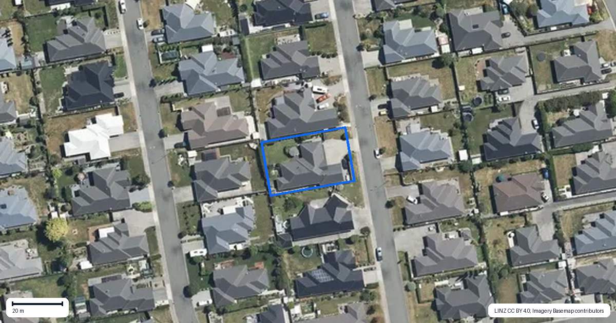 Property context map for 7 Wattle Lane, Rangiora