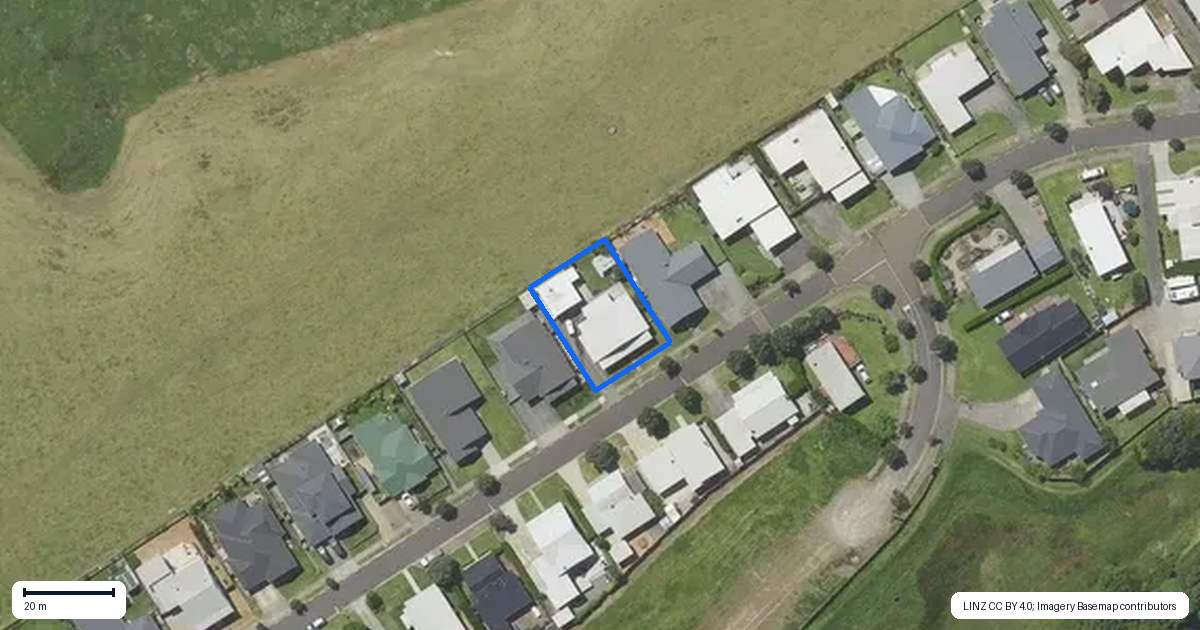 Property context map for 44 Ocean Breeze Drive, Waihi Beach