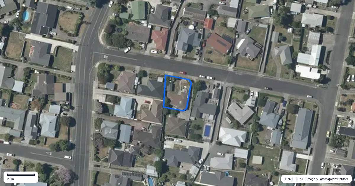 Property context map for 1 Blenheim Street, Taradale, Napier