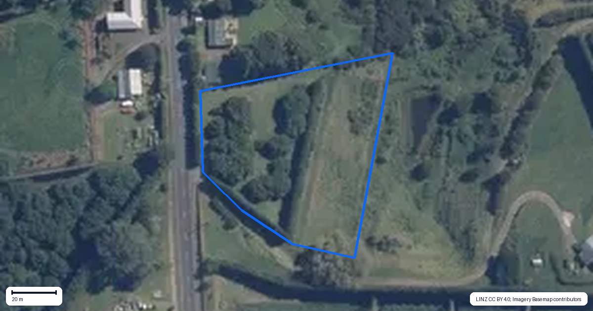 Property context map for 243A Wright Road, Aongatete
