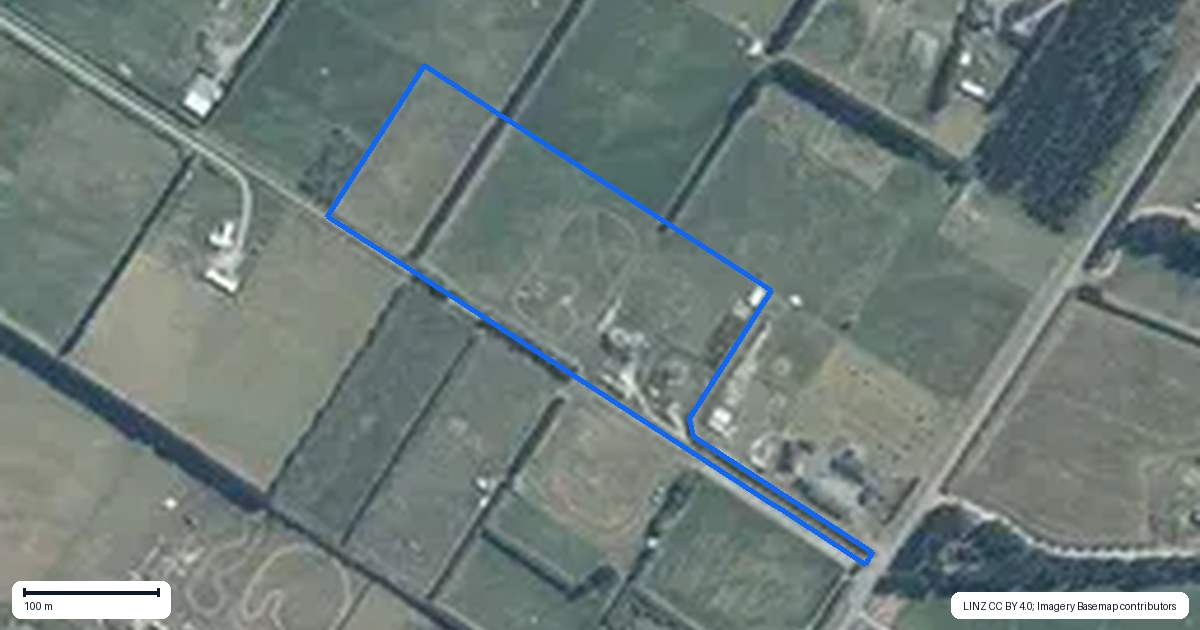 Property context map for 357 Pesters Road, Eyrewell, West Eyreton