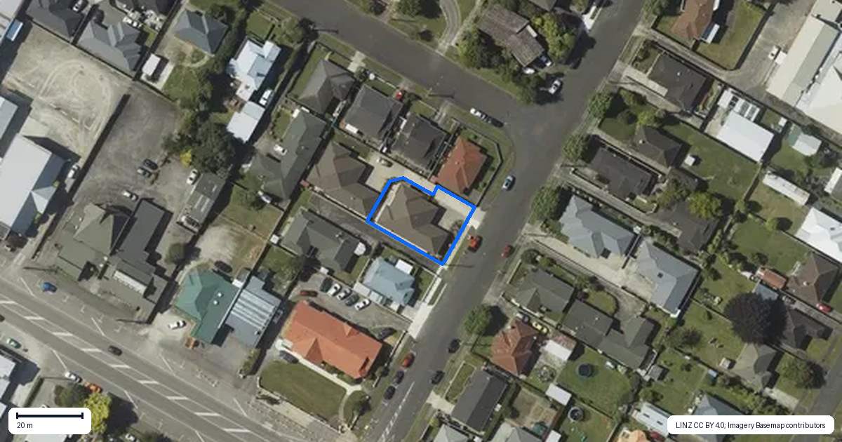 Property context map for 105 Winchester Street, Levin
