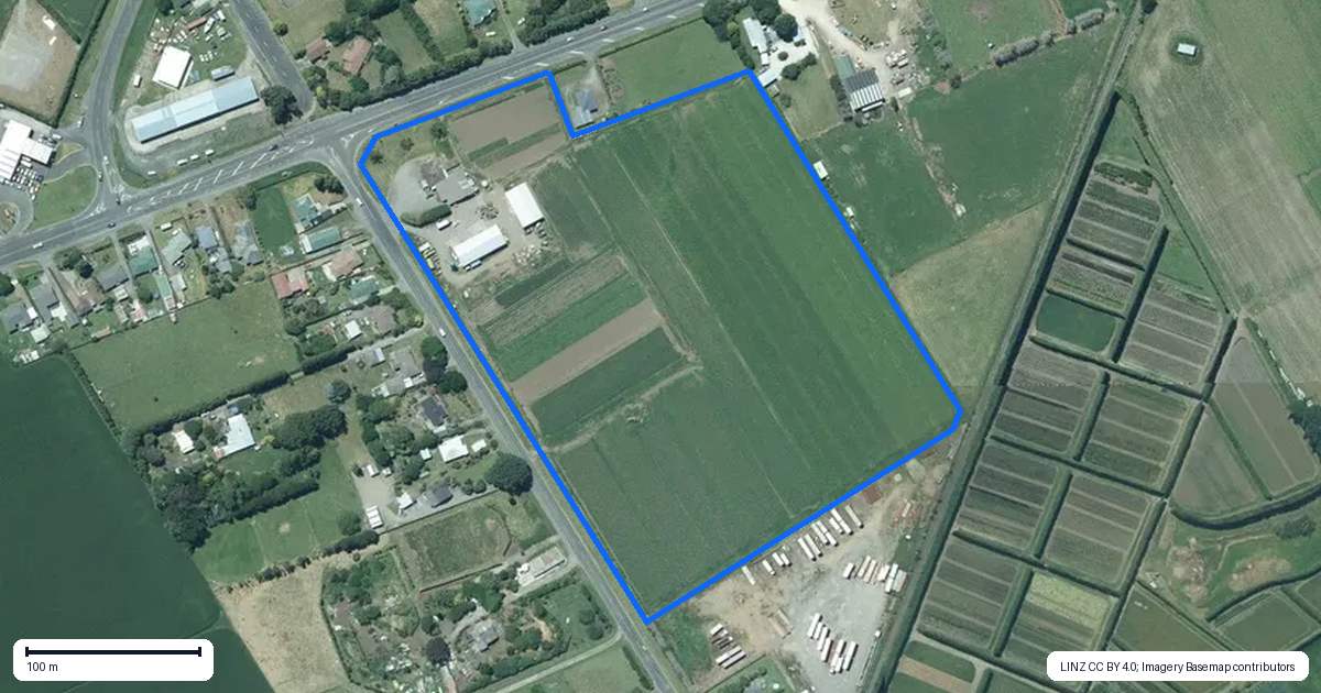 Property context map for 1 Waitara Road, Brixton, Waitara