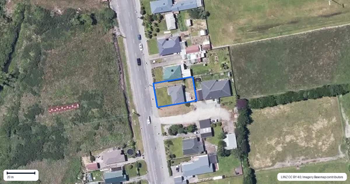 Property context map for 91 Domett Street, Westport