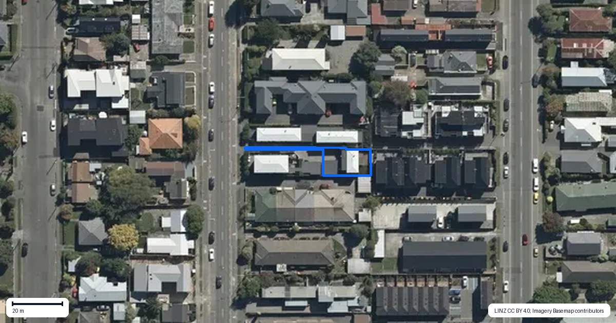 Property context map for 992A Colombo Street, St Albans, Christchurch