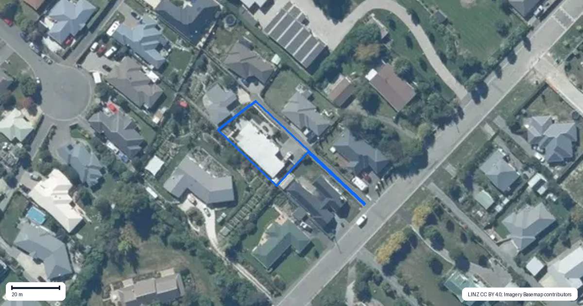 Property context map for 37E Woodville Street, Leeston