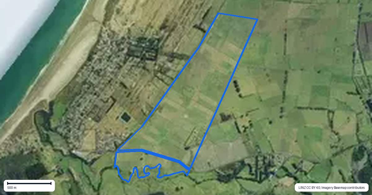 Property context map for 175 Ahipara Road, Ahipara, Kaitaia