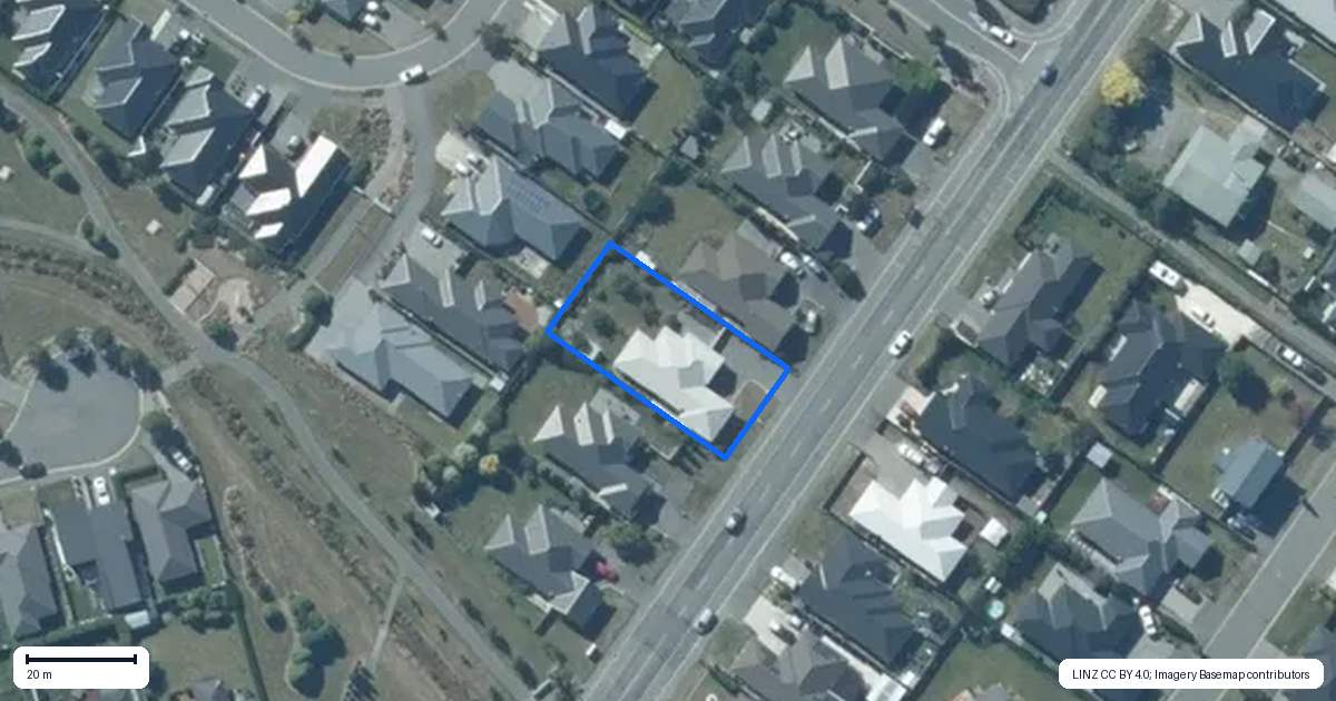 Property context map for 202 Brookside Road, Rolleston
