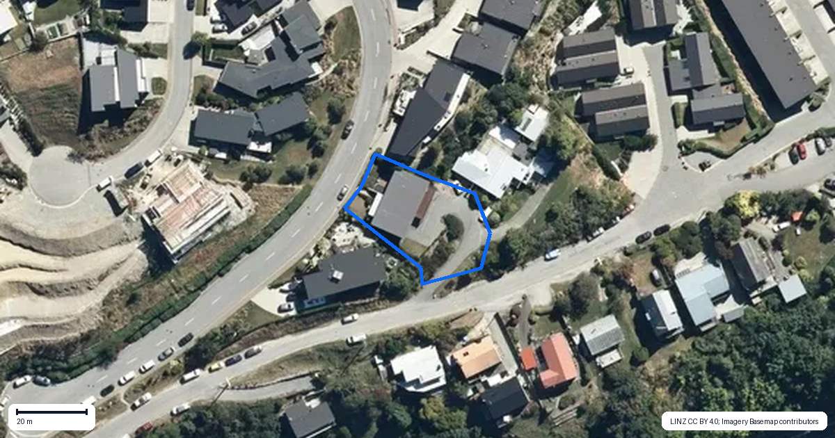 Property context map for 86 Highview Terrace, Queenstown