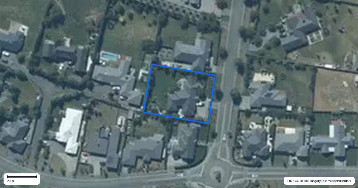 Property context map for 20 Iris Taylor Avenue, West Melton