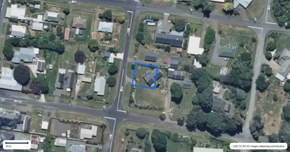 Property context map for 25 Ohorere Street, Owhango