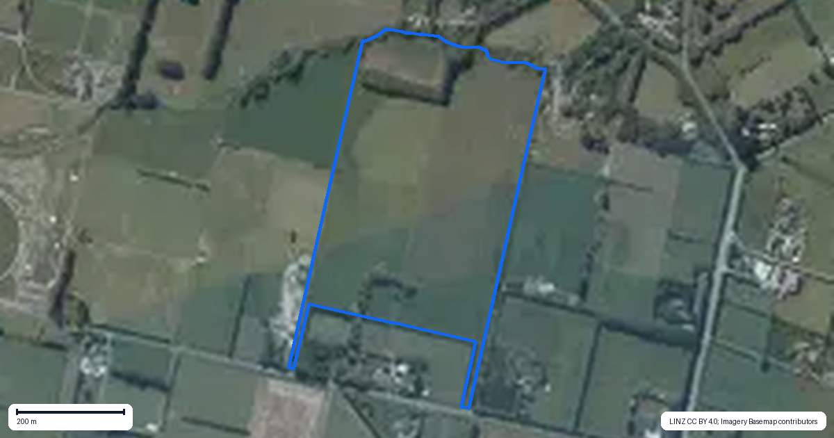 Property context map for 266 Leadleys Road, Prebbleton