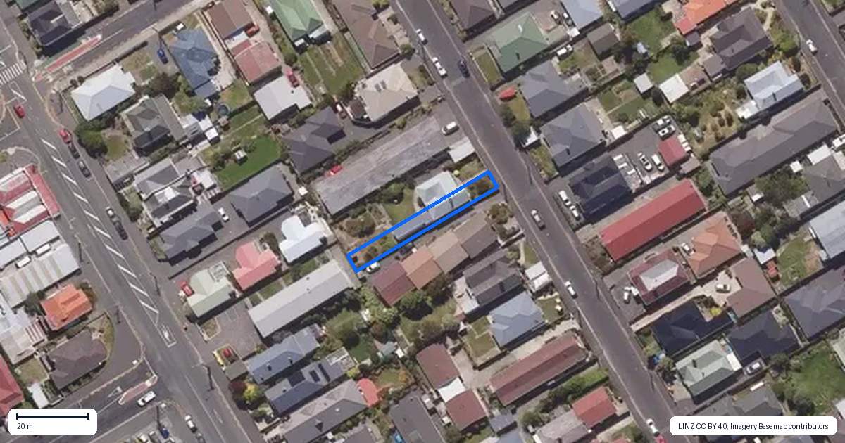Property context map for 36 Grove Street, Saint Kilda, Dunedin