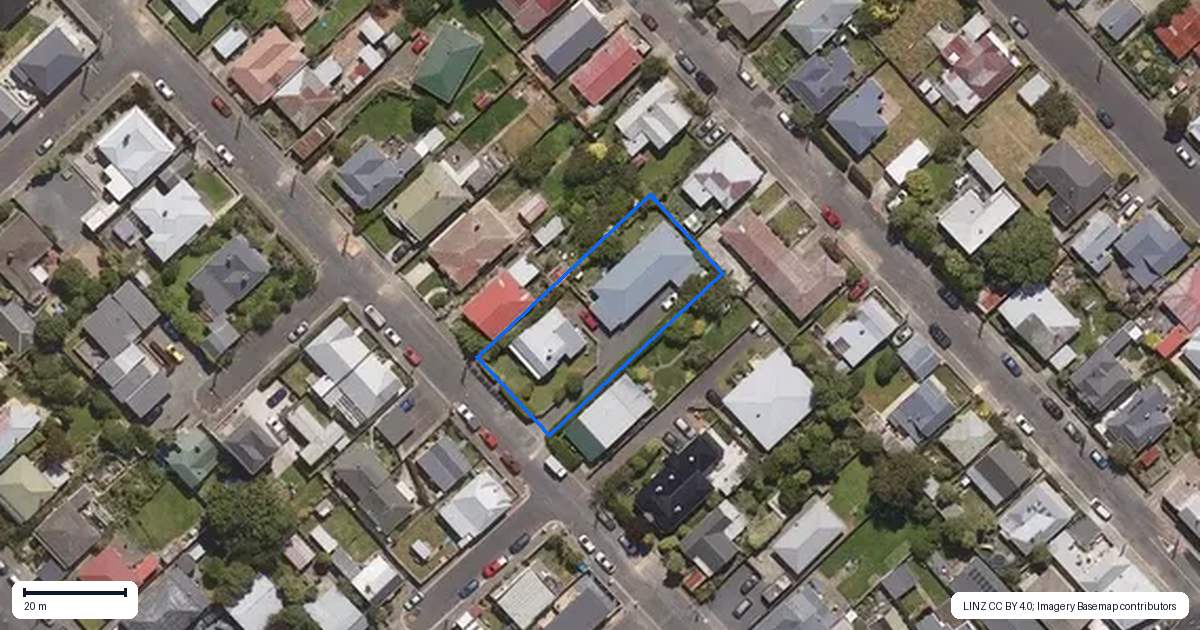 Property context map for 18B Selwyn Street, North East Valley, Dunedin