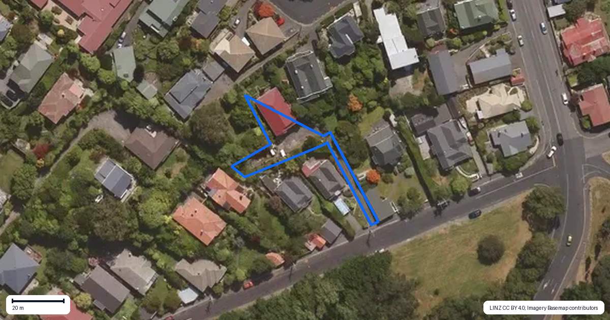 Property context map for 47 Scarba Street, Roslyn, Dunedin