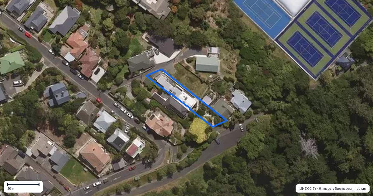 Property context map for 71 Sligo Terrace, Roslyn, Dunedin