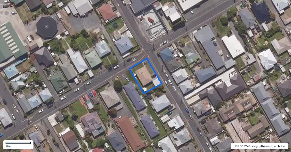 Property context map for 43 Melbourne Street, South Dunedin, Dunedin