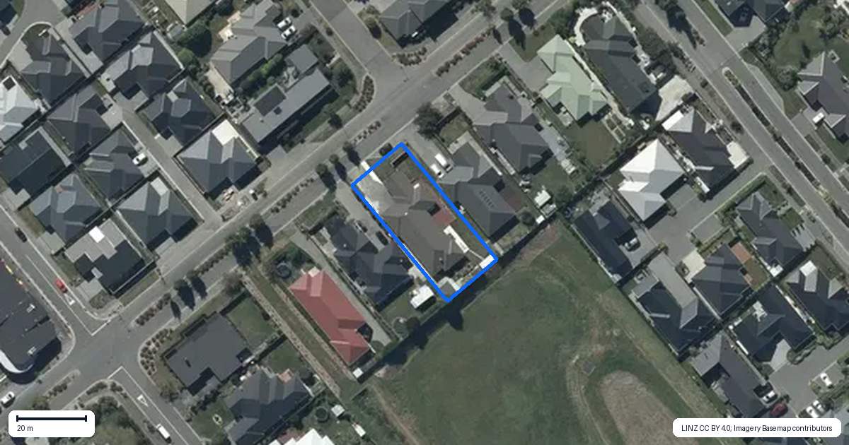 Property context map for 9 Central Avenue, Prebbleton