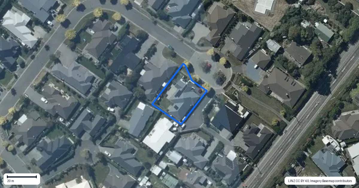 Property context map for 14 Crown Close, Prebbleton