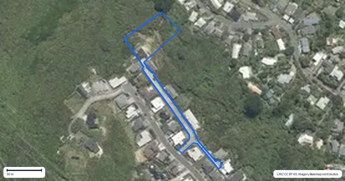 Property context map for 98 Downing Street, Crofton Downs, Wellington