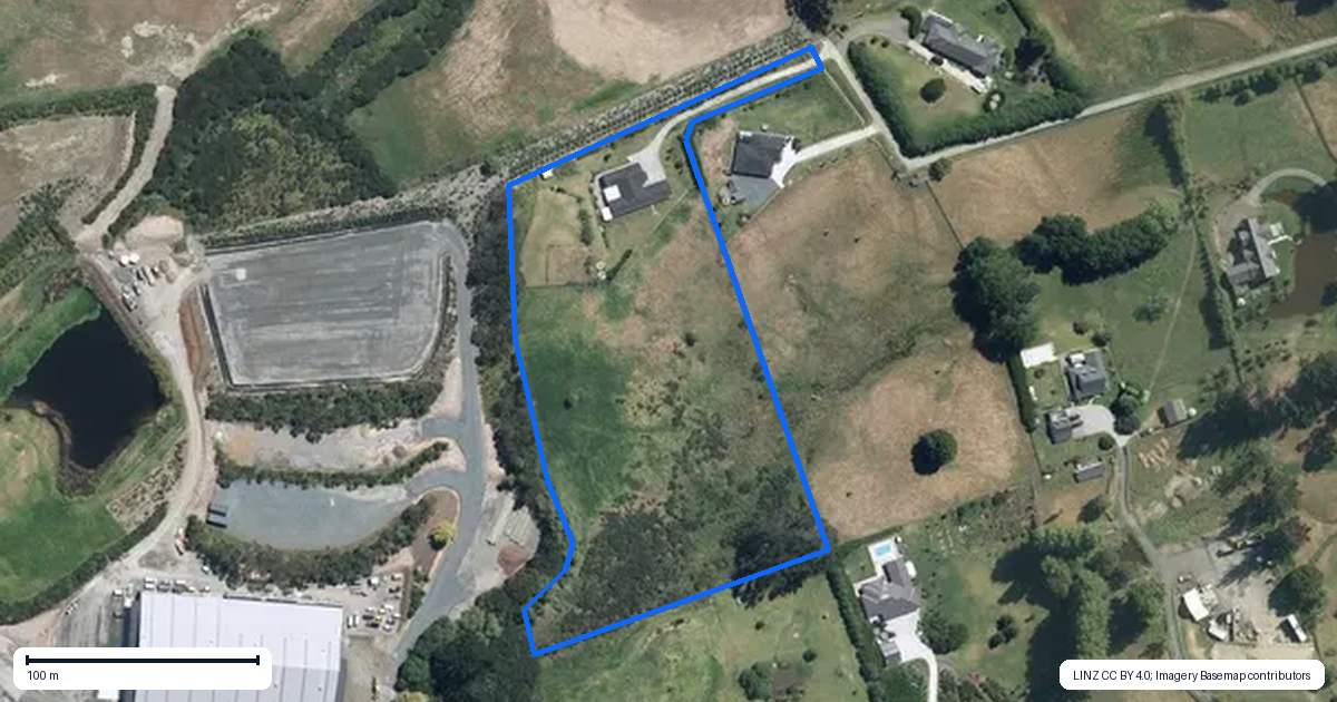 Property context map for 1526A Weranui Road, Wainui