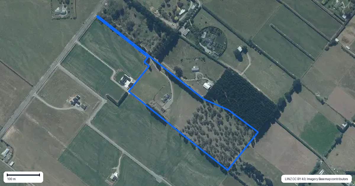 Property context map for 260 West Melton Road, Rolleston