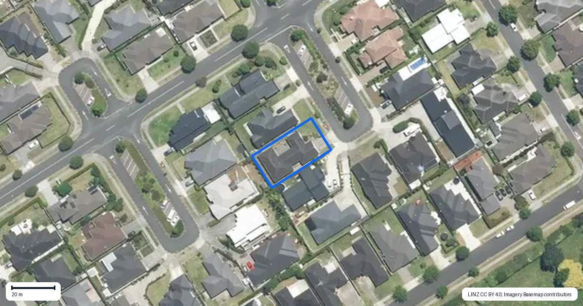 Property context map for 8 Canini Grove, Karaka, Papakura