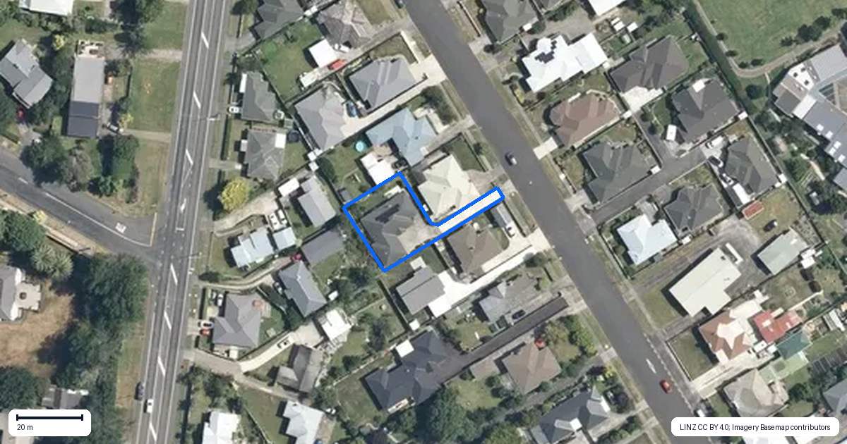 Property context map for 128A Warwick Street, Feilding