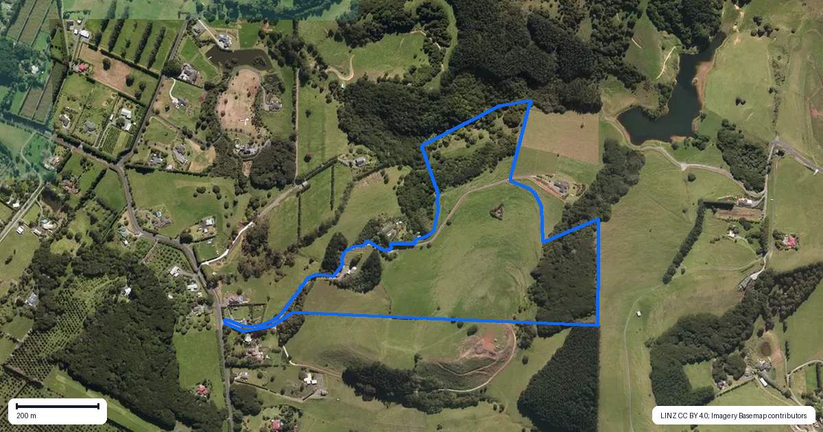 Property context map for 82 Kara Road, Maungatapere, Whangarei