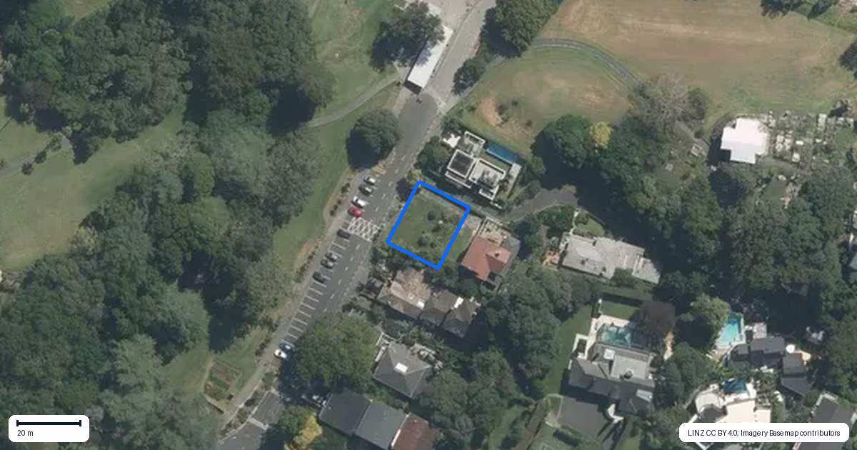 Property context map for 19A Judges Bay Road, Parnell, Auckland