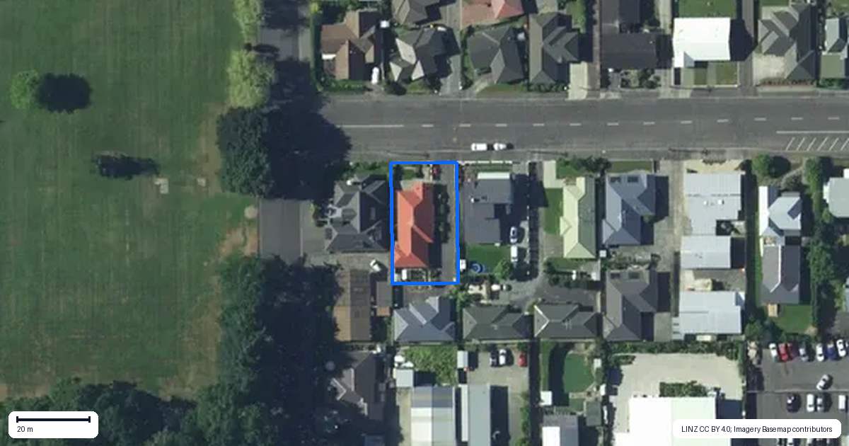 Property context map for 3A Traford Street, Gore