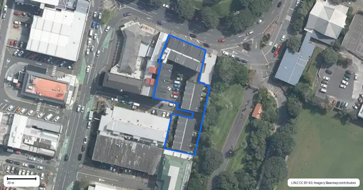 Property context map for 6/21 Rugby Street, Mount Cook, Wellington