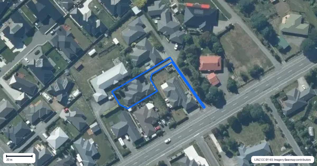 Property context map for 224D Lowes Road, Rolleston